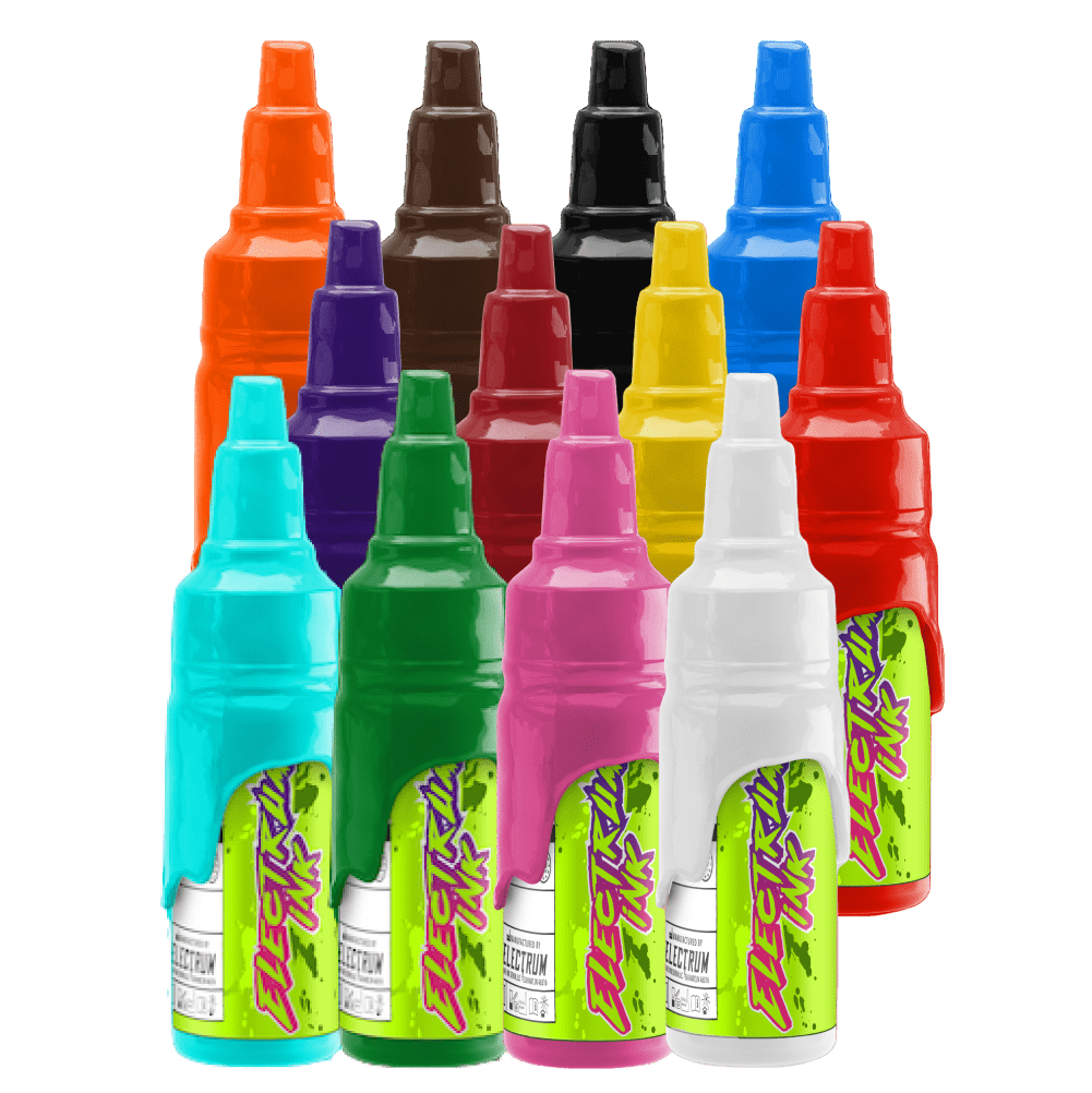 12 colors of tattoo ink perfect for someone starting out, or starting your tattoo ink collection